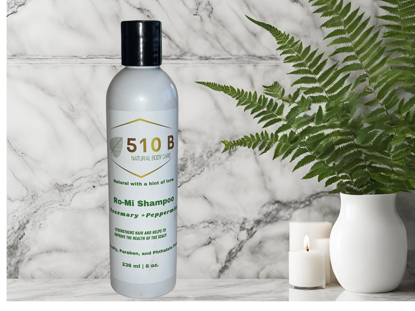 Hair Shampoo - 2 Options - Ro-Mi (Rosemary & Peppermint) or Sea Moss - (Paraben Free)